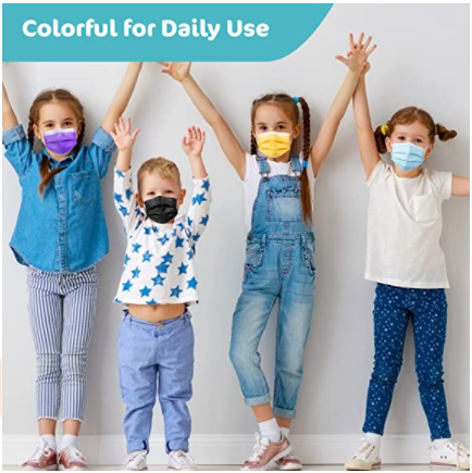 Kids Face Mask Kids 3 Layer Face Masks - 10 Pack - Various Colours - siopashop.ie