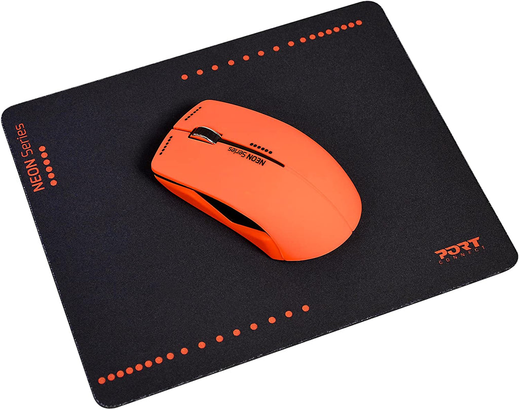 Neon Mouse Neon Mouse and Mousepad Wireless - Red - siopashop.ie