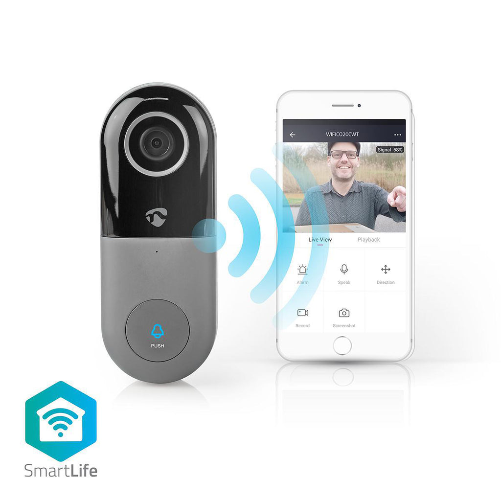 Nedis Video Doorbell WiFi Smart Video Doorbell with App Control - siopashop.ie