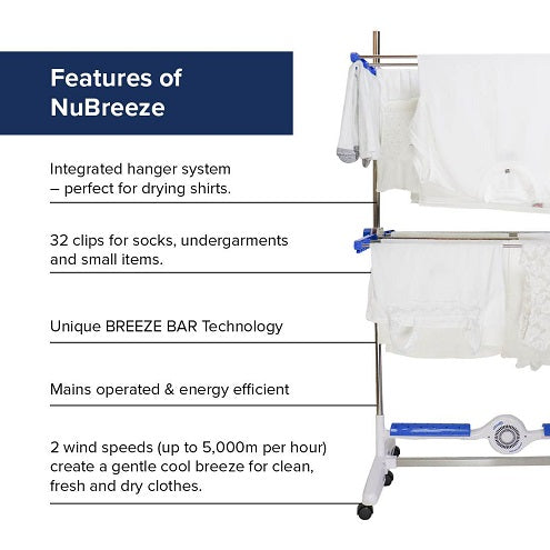 Nubreeze Revolutionary Clothes Drying Rack + Innovative Smart