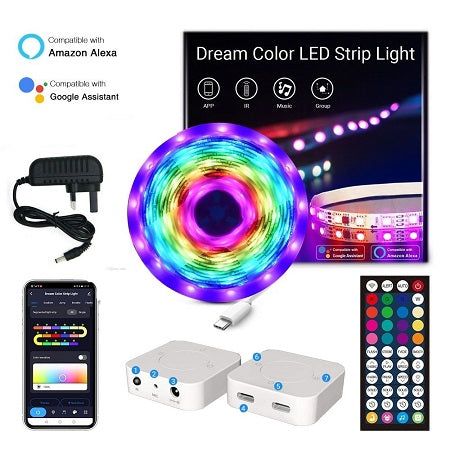 Strip Lights Strip Lights with Remote & Alexa/Google Compatible - siopashop.ie