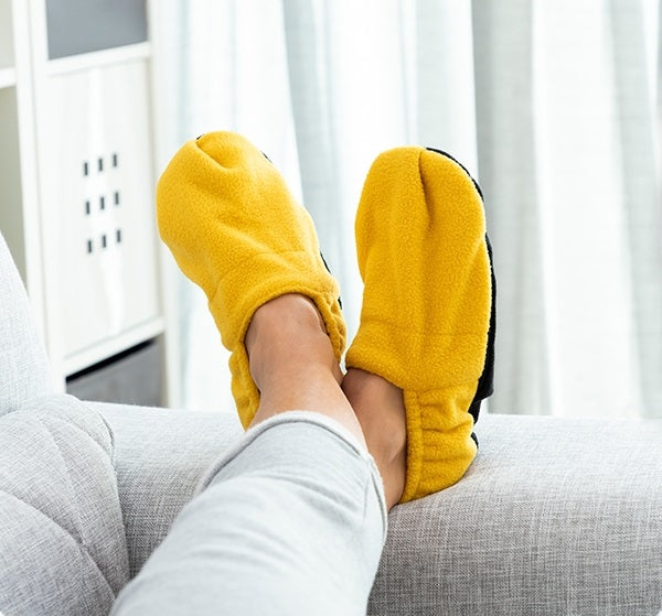 Heated Slippers Microwaveable Heated Slippers - Various Colours - siopashop.ie Mustard