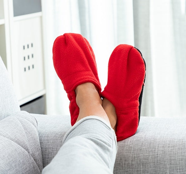 Heated Slippers Microwaveable Heated Slippers - Various Colours - siopashop.ie Red