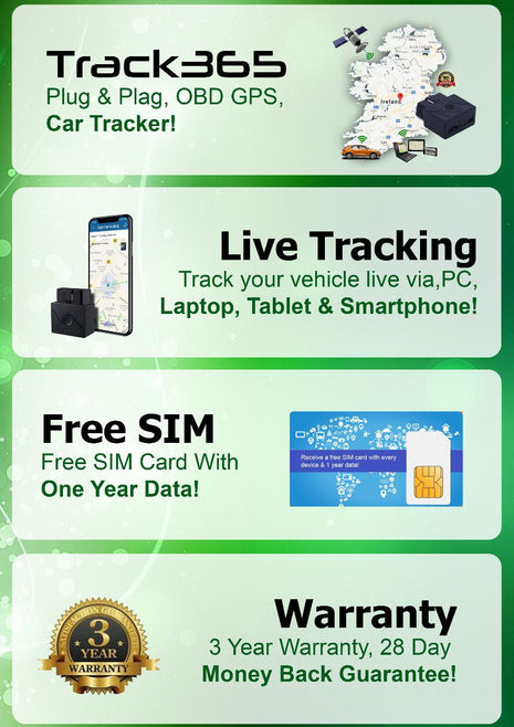 Car Tracker Track 365 Car Tracker with 12 Months Data Included - siopashop.ie
