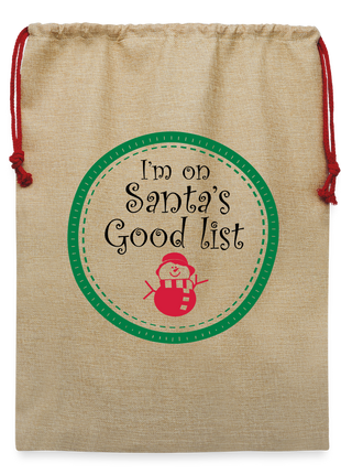 Good List Christmas sack - beige