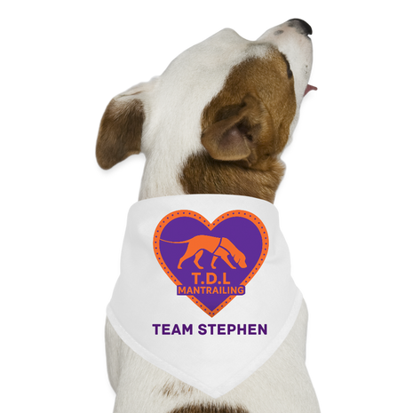 TDL Official Dog Bandana - white