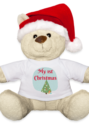 My 1st Christmas Teddy - white