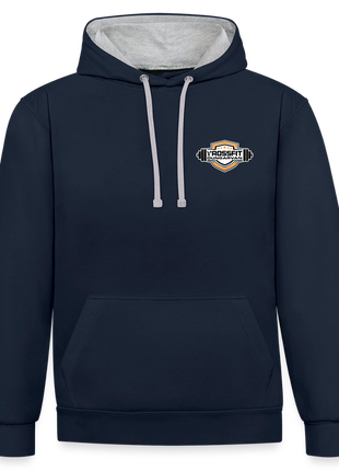 Crossfit Contrast Colour Hoodie - navy/heather grey