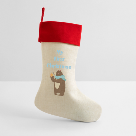 Baby's First Christmas Stocking - natural/classic red 