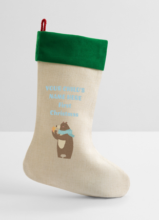 DESIGN IT YOURSELF Baby's First Stocking - natural/green