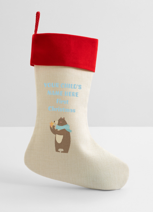 DESIGN IT YOURSELF Baby's First Stocking - natural/classic red 