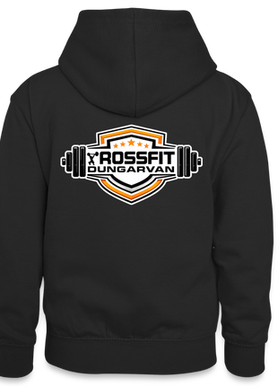 Crossfit Teen Contrast Hoodie - black/heather grey