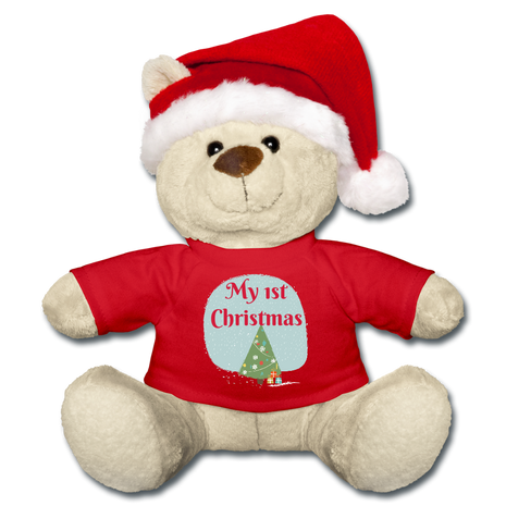 My 1st Christmas Teddy - red