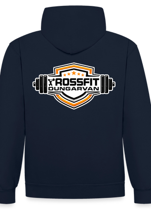 Crossfit Contrast Colour Hoodie - navy/heather grey
