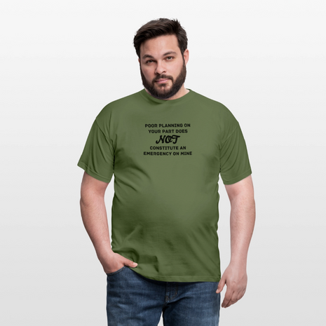 Men's Poor Planning T-Shirt - military green