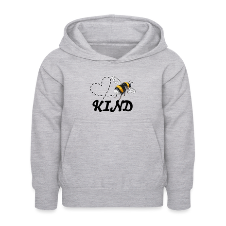 Kids Bee Kind Hoodie - light heather grey