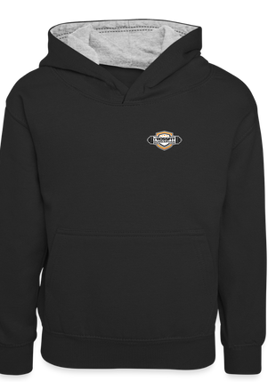 Crossfit Teen Contrast Hoodie - black/heather grey