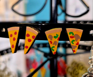 Handcrafted Pizza Stud Earrings
