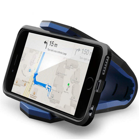 Car Phone Holder Alligator Clip Mobile Phone Holder for Car - Black/Blue - siopashop.ie