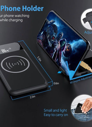 Wireless Charger Wireless Charger for all Qi Smart Devices - Black - siopashop.ie