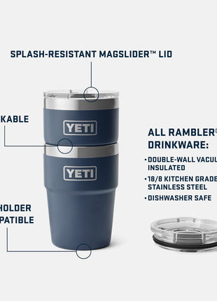 YETI 16 oz Rambler Stackable Cup with Customisation
