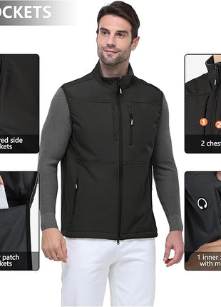 Custom Men's Fleece Lined Softshell Gilet