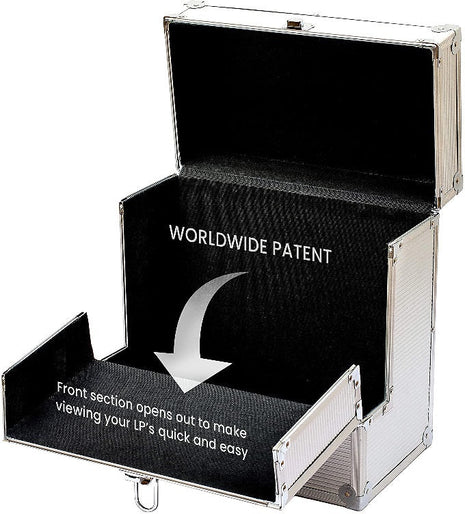 Vinyl Case 12" Aluminium Vinyl Storage Case with Unique Folding Front Flap - siopashop.ie