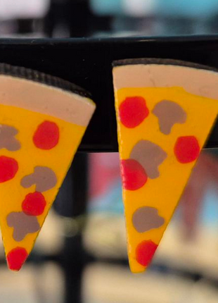 Handcrafted Pizza Stud Earrings