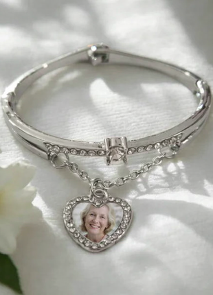 Personalised Diamante Heart Bracelet