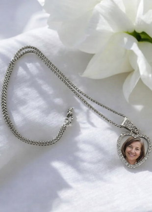 Personalised Heart Diamante Necklace