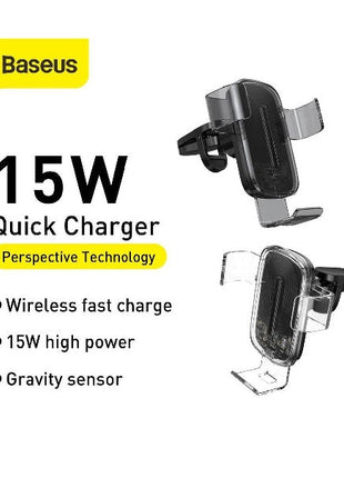 Wireless Car Charger Qi Wireless Air Vent Car Charger - siopashop.ie