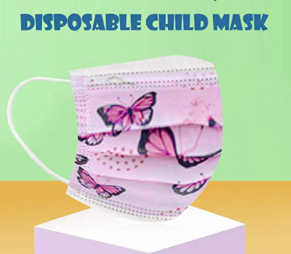 Kids Face Mask Kids Disposable Breathable Face Mask - Butterfly 5 Pack - siopashop.ie