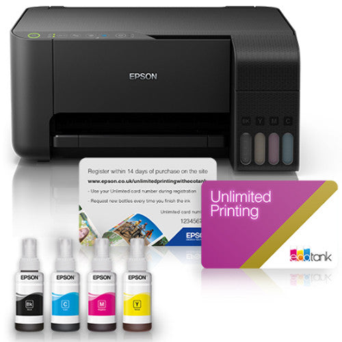 Inkjet Printer Epson EcoTank Inkjet Unlimited Inkcard - 1 Year - siopashop.ie
