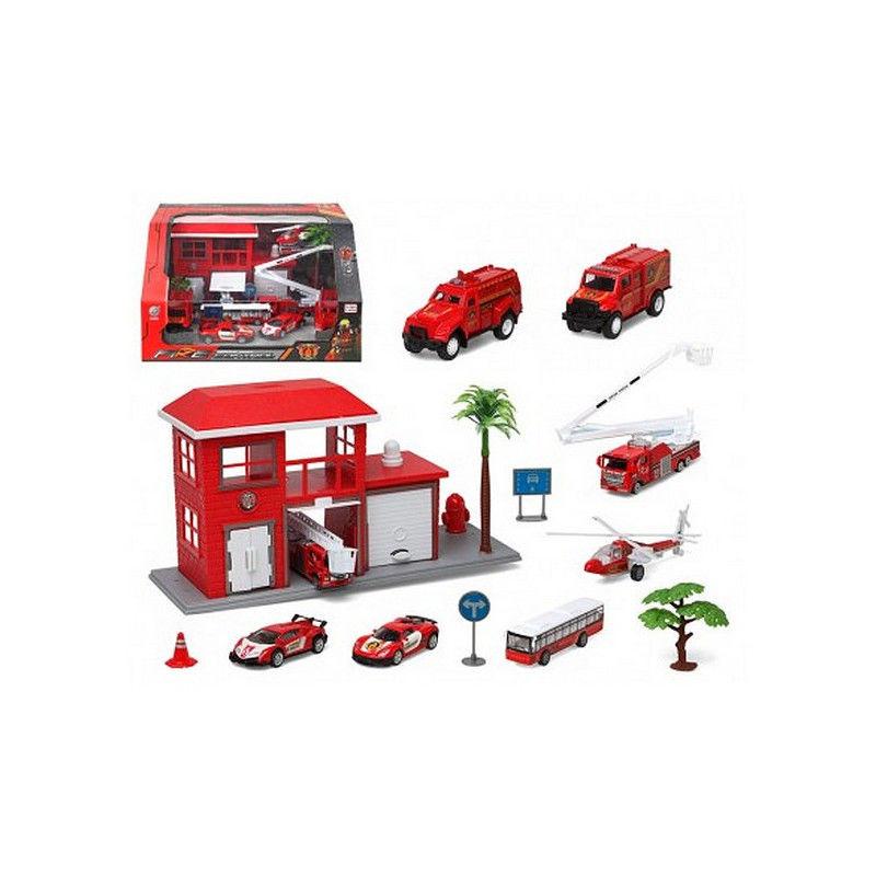 Vehicle Toys 13 Piece Vehicle Playsets - siopashop.ie Red
