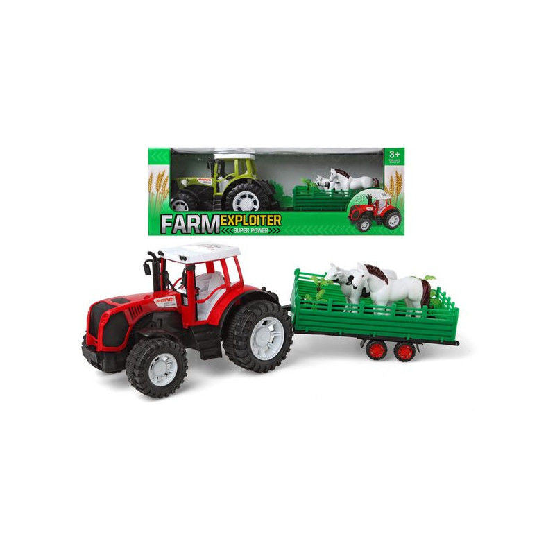 Tractor with Trailer Friction Tractor with Trailer - Green - siopashop.ie
