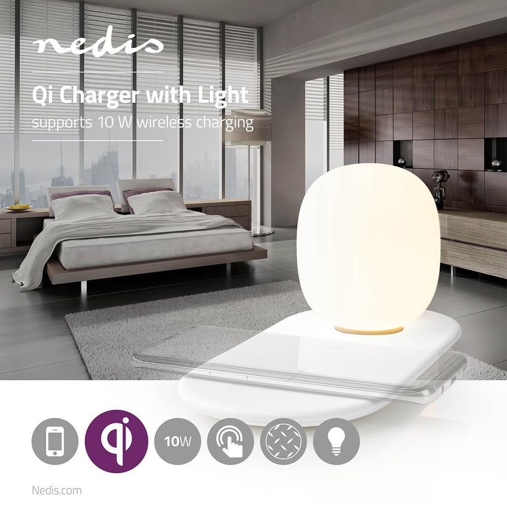 Nightlight Phone Charger LED Night Light with Touch Control with Wireless Qi Charger for Smartphone - siopashop.ie