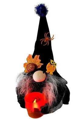 Gnosey Gnomes "Bespoke Handmade Spooky Gnosey Gnomes" by Sar'anne with Free Treat Basket - siopashop.ie Black Hat