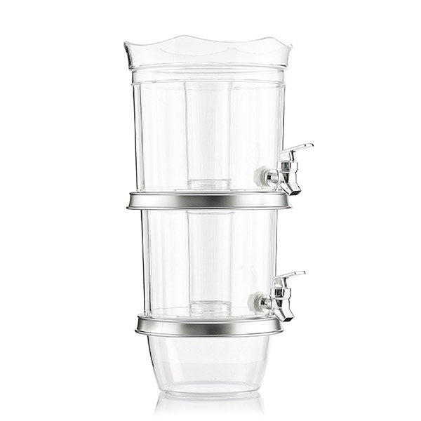Double Drink Dispenser Double Drink Dispenser with Ice Tank and Snack Tray - siopashop.ie