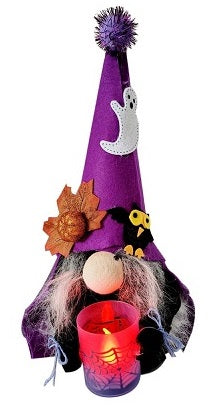 Gnosey Gnomes "Bespoke Handmade Spooky Gnosey Gnomes" by Sar'anne with Free Treat Basket - siopashop.ie Purple Hat