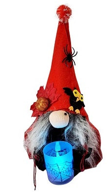 Gnosey Gnomes "Bespoke Handmade Spooky Gnosey Gnomes" by Sar'anne with Free Treat Basket - siopashop.ie Red Hat