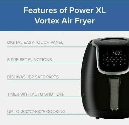 Power Air Fryer Power Air Fryer Vortex - siopashop.ie 2.8L