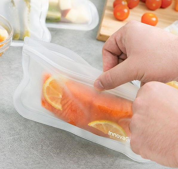 Reuseable Food Bags Foodies Reusable Storage Bag Set x10/Bag Holder Bundle - siopashop.ie