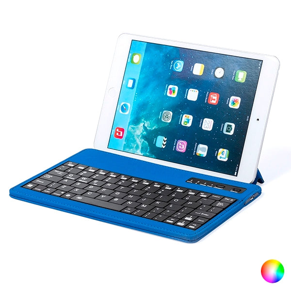 Bluetooth Keyboard Bluetooth Keyboard with Tablet Holder - siopashop.ie Blue
