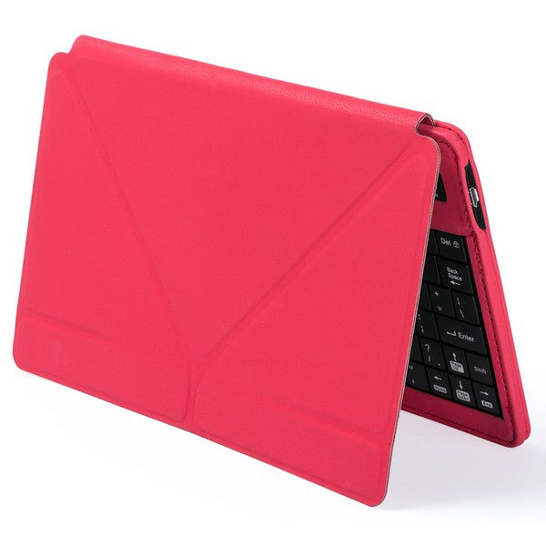 Bluetooth Keyboard Bluetooth Keyboard with Tablet Holder - siopashop.ie Red